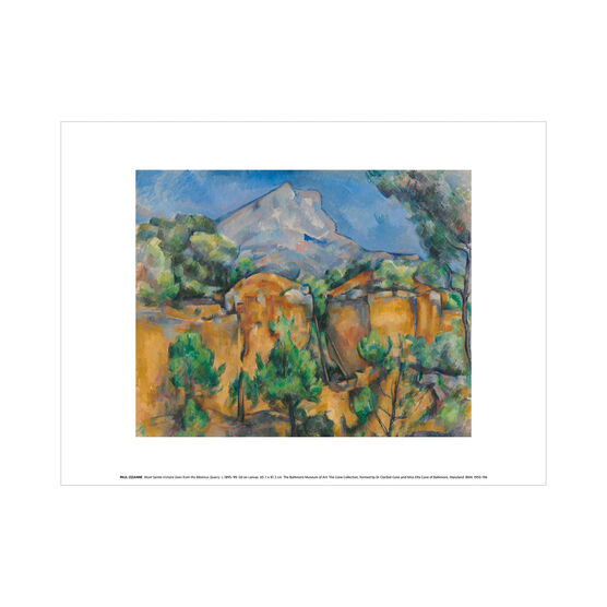Paul Cezanne Mont Sainte-Victoire Seen from the Bibémus Quarry exhibition art print